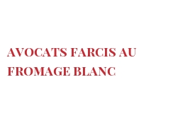Recept Avocats farcis au fromage blanc