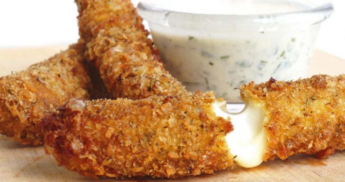 mozzarella pan�e friteuse