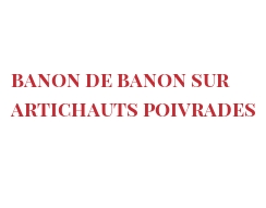 Рецепты Banon de Banon sur artichauts poivrades