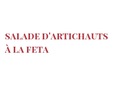 Recette Salade d'artichauts à la Feta