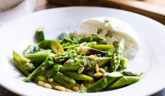 Recette Burrata et asperges