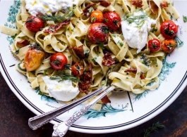 Recette Burrata et pâtes