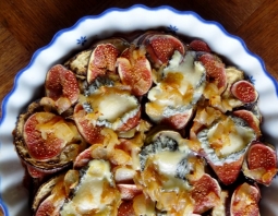 Receita Pelardon en gratin de figues