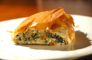 Receta Feuilleté d'épinards au Pavé d'Auge de Normandie