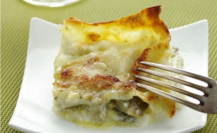 الوصفة Bleu des Causses et pommes en lasagnes