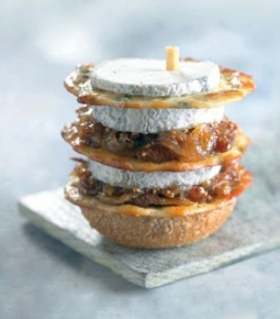 Receta Sainte-Maure-de-Touraine et figues en mille-feuilles