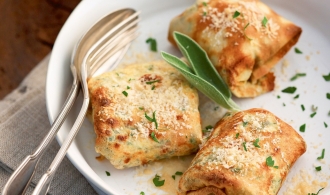 レシピ Pannequets aux champignons - au Sbrinz et au Gruyère