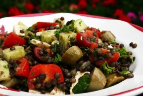 रेसिपी Salades de lentilles à l'athénienne à la Feta