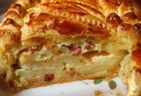 Recipe Tourte paysanne à la Mozzarella, Ricotta et Caciocavallo