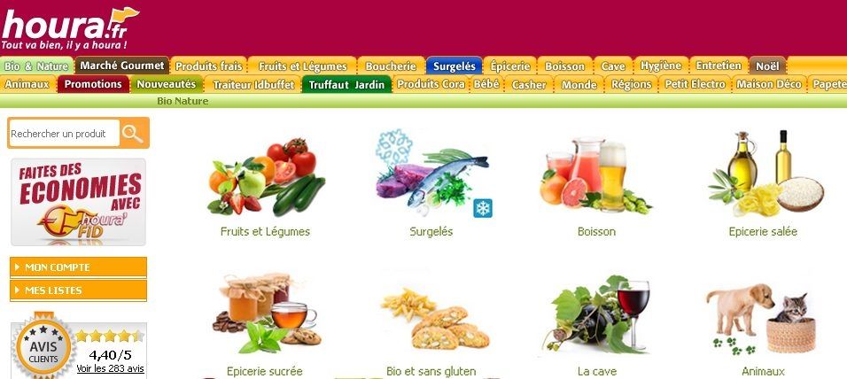 La vente en ligne de fromage