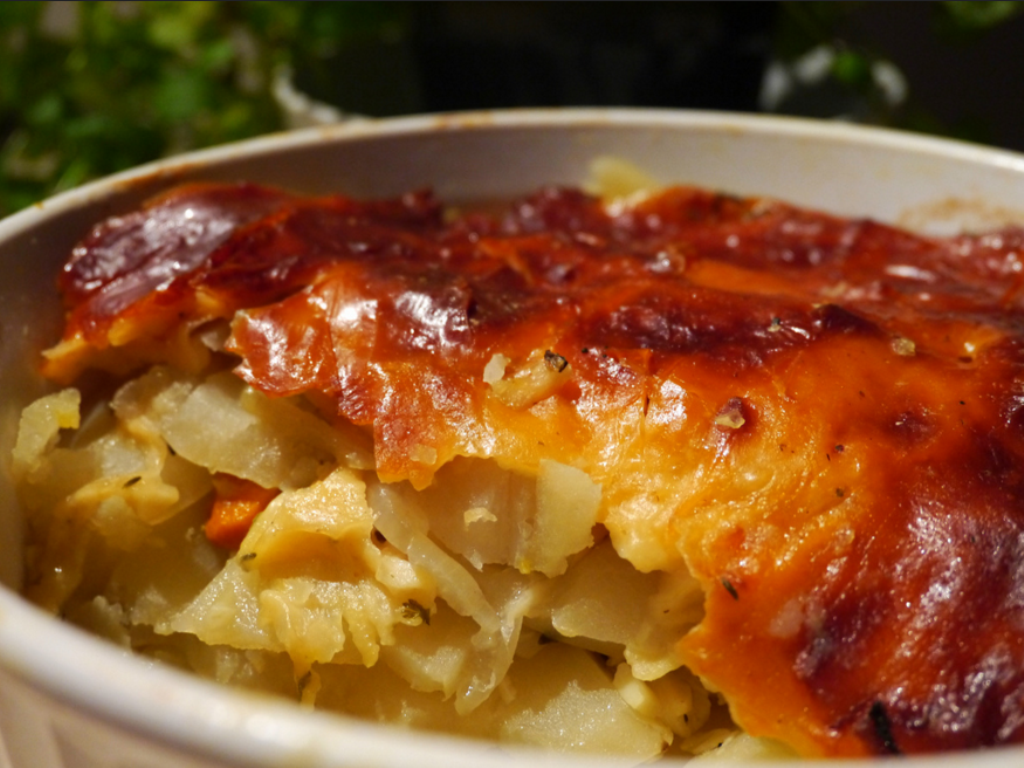 Gratin de pommes de terre dauphinois-  à l'Emmental