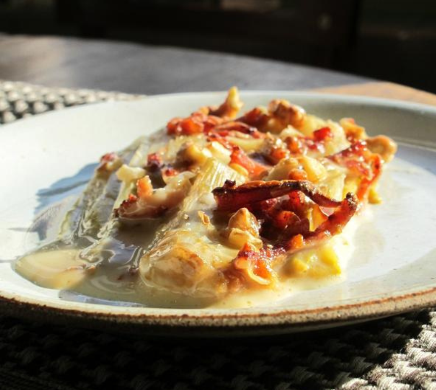 Gratin d'endives au jambon à la Mornay - au Comté
