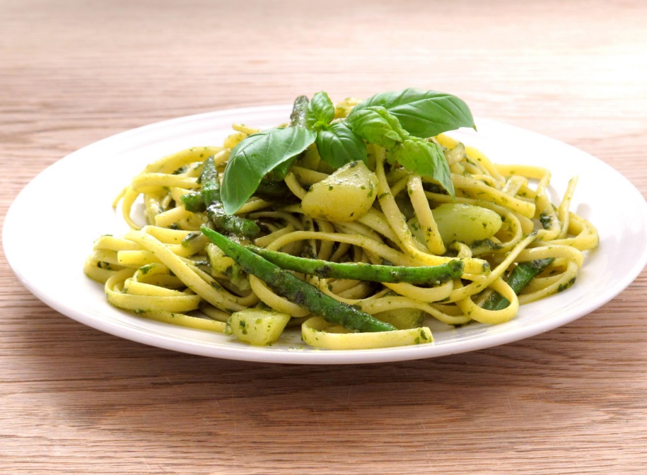 Tagliatelles au pistou et au Pecorino