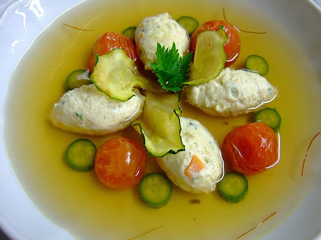 Quenelles de semoule au fromage blanc