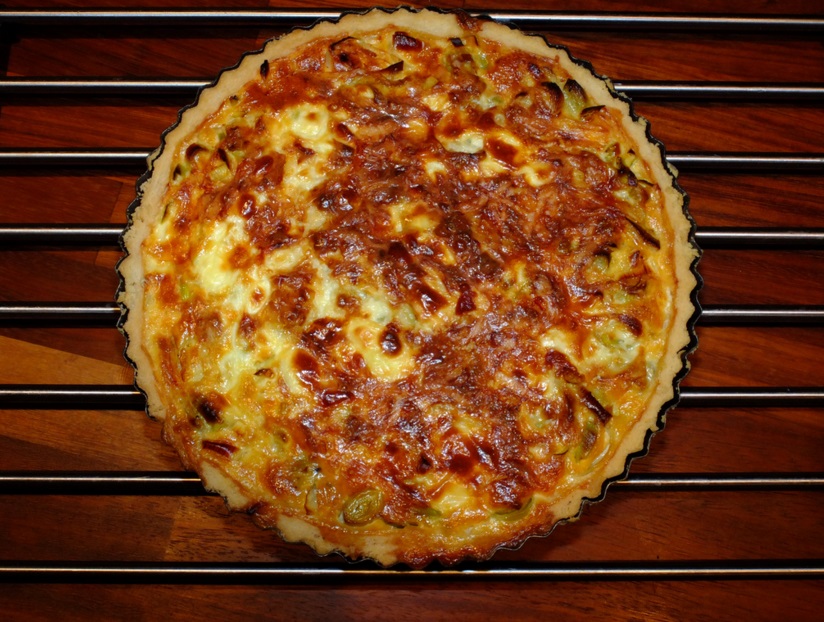 Morbier et poireaux en quiche