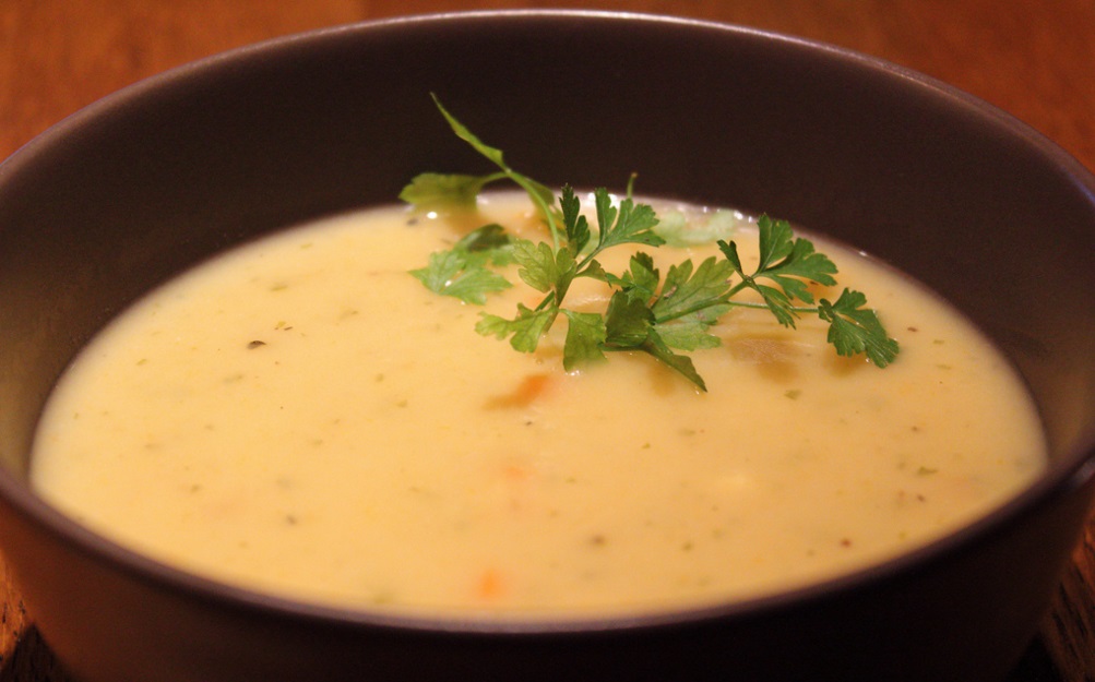 Potage à la bière et au fromage blanc